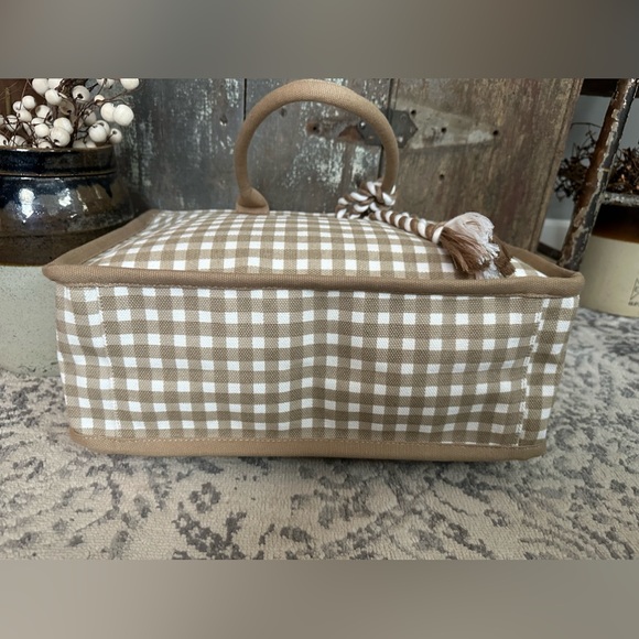 J.Crew Beige & Ivory Canvas Structured Tote With Tassels 🥰 - Picture 5 of 16